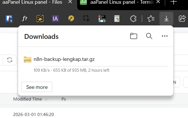 Backup n8n safely