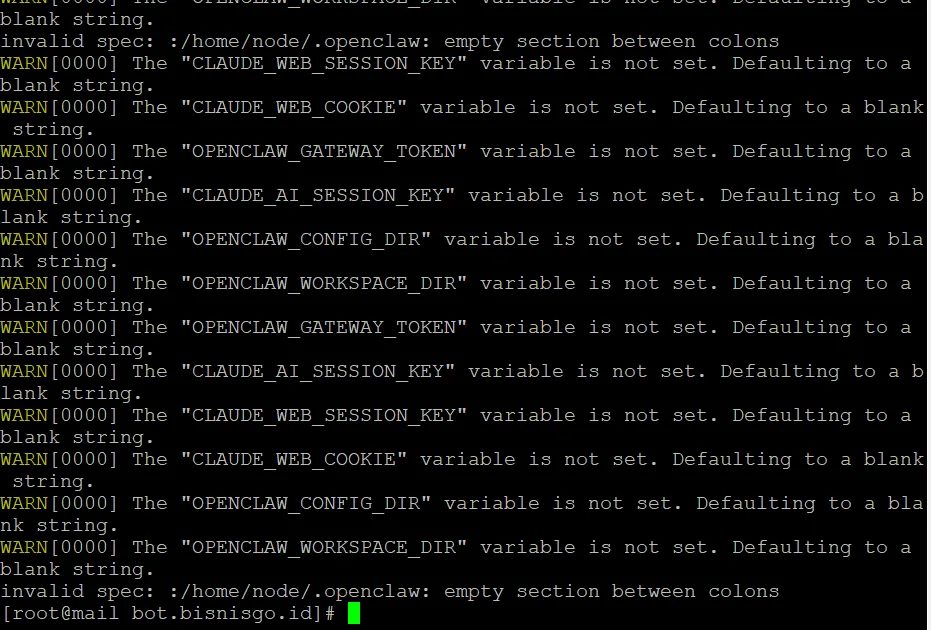 invalid spec docker